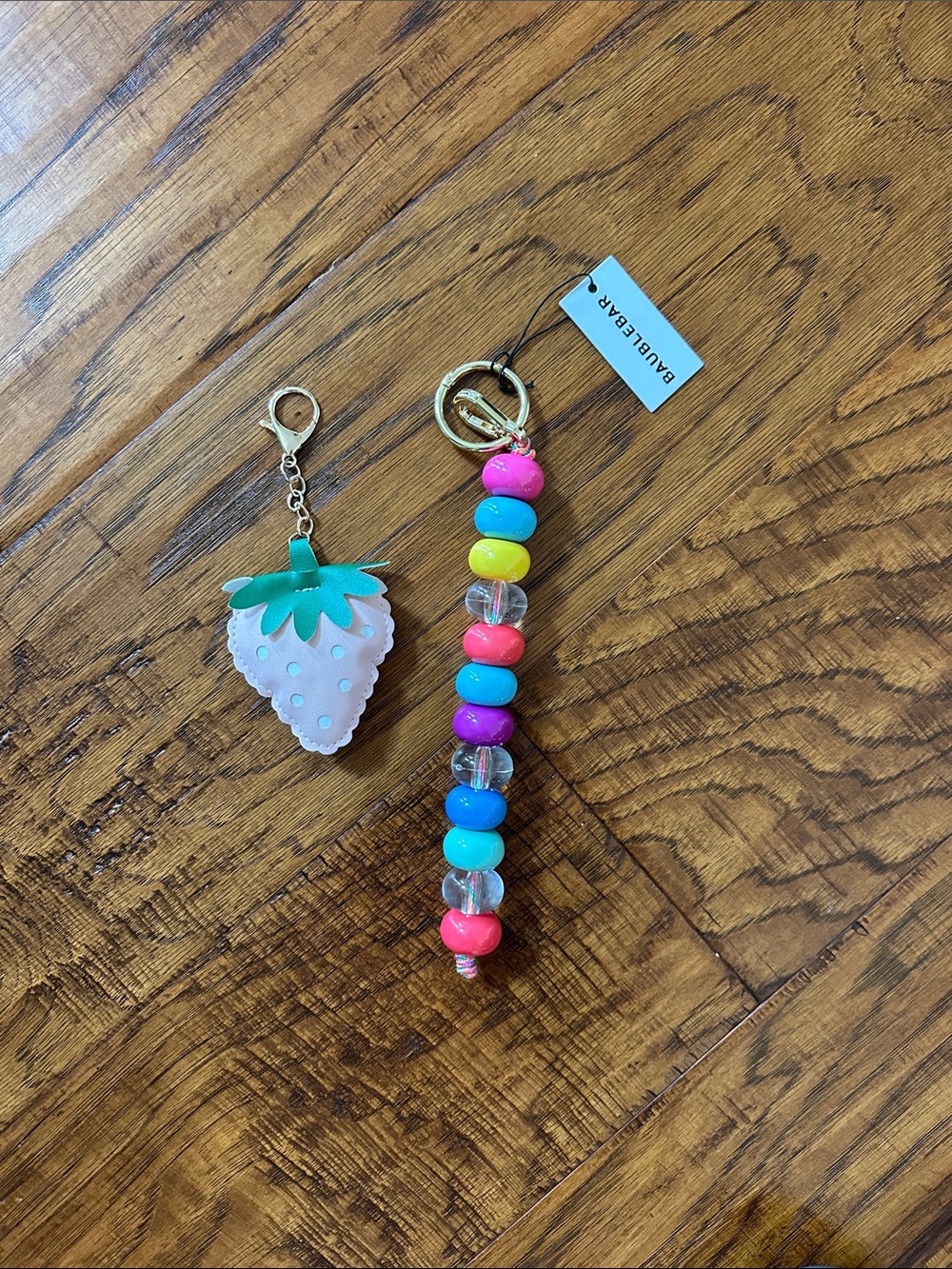 BaubleBar Multicolor Bag Charm with Pink Strawberry Charm also